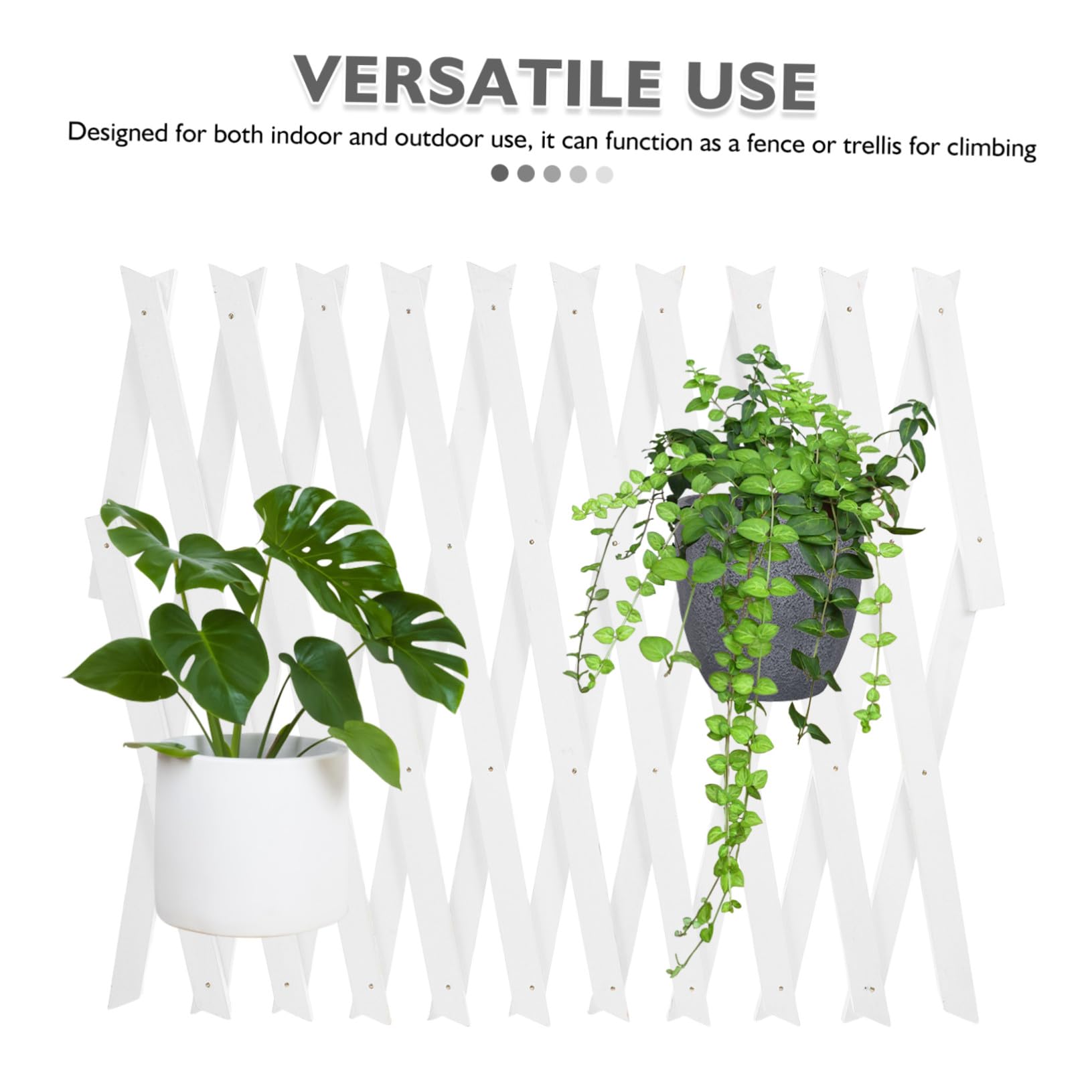 SUPVOX de Madera Ajustable Valla de Color para Plantas Trepadoras Diseño Elegante y Extensible para Interior Montaje en Pared para Jardín o Terraza