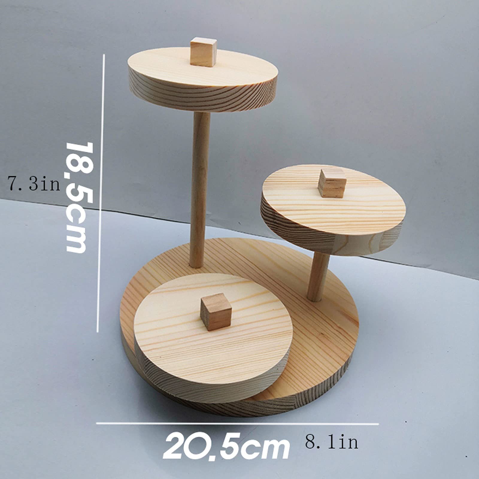 Espositori per occhiali Porta occhiali in legno massello a 3 strati, espositore for occhiali rotondo fatto a mano for la decorazione della casa della scrivania dell'ufficio Visualizza alzate