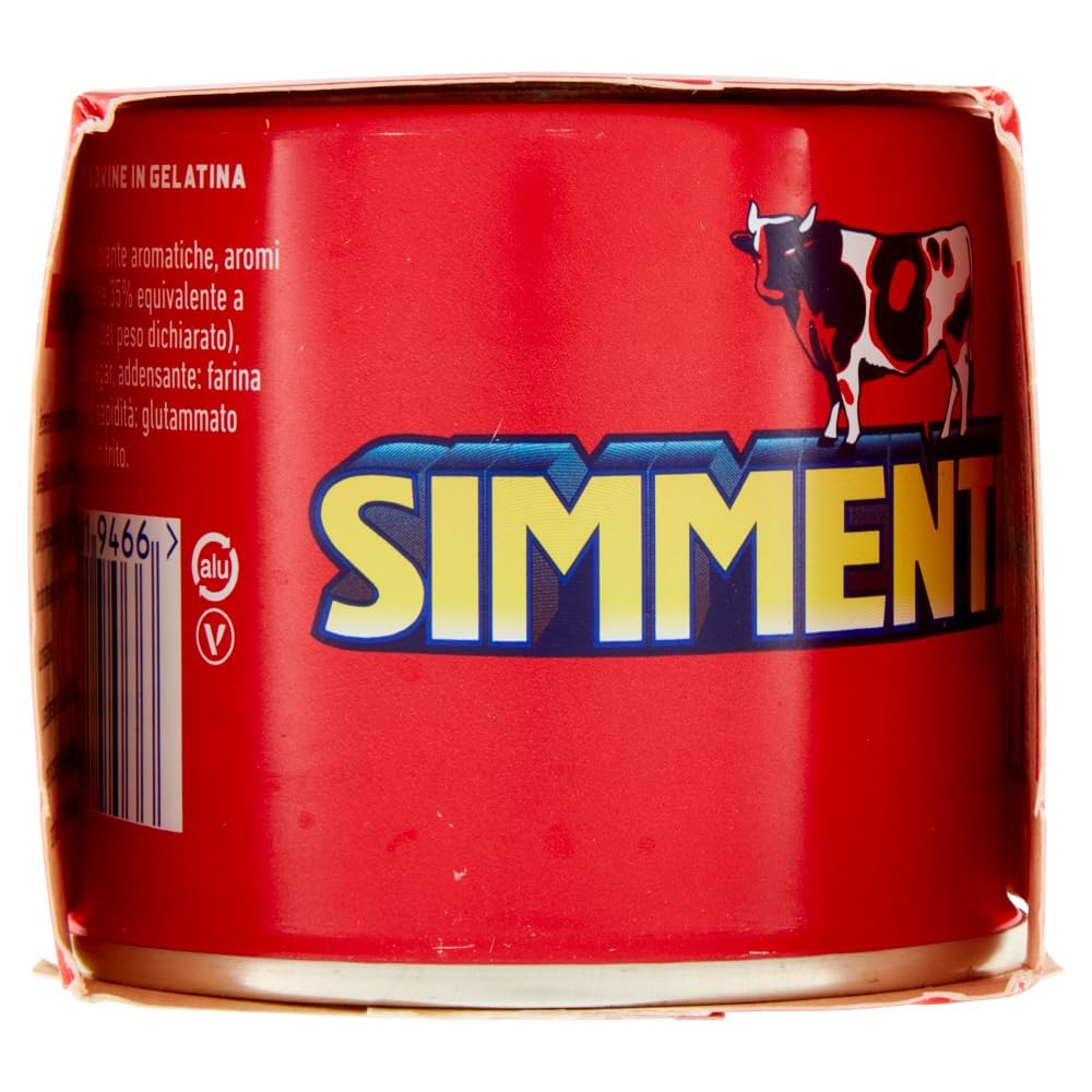 Italian Gourmet carne in scatola Rindfleisch in Aspik 6 x 2 x 215g | 100% italiano, teneri pezzi bovini, servierfertig für Antipasti und kalte, Gesamtnettogewicht 430 g + Kostenlos Polpa 400g