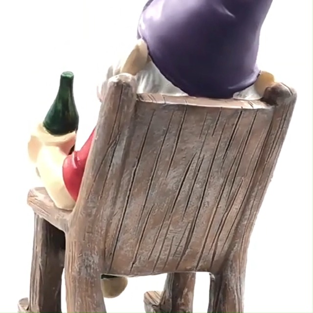 Nain De Jardin Résine XUBX 19x10x10 Cm - Déco Extérieure Colorée, Main Peinte, Pour Pelouse