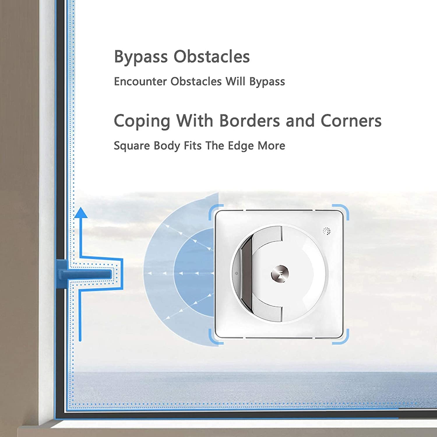 Window Cleaner Household Smart Window Cleaner Smart Glass Cleaner with Edge Detection Function for Outdoor/Indoor Windows Ceiling