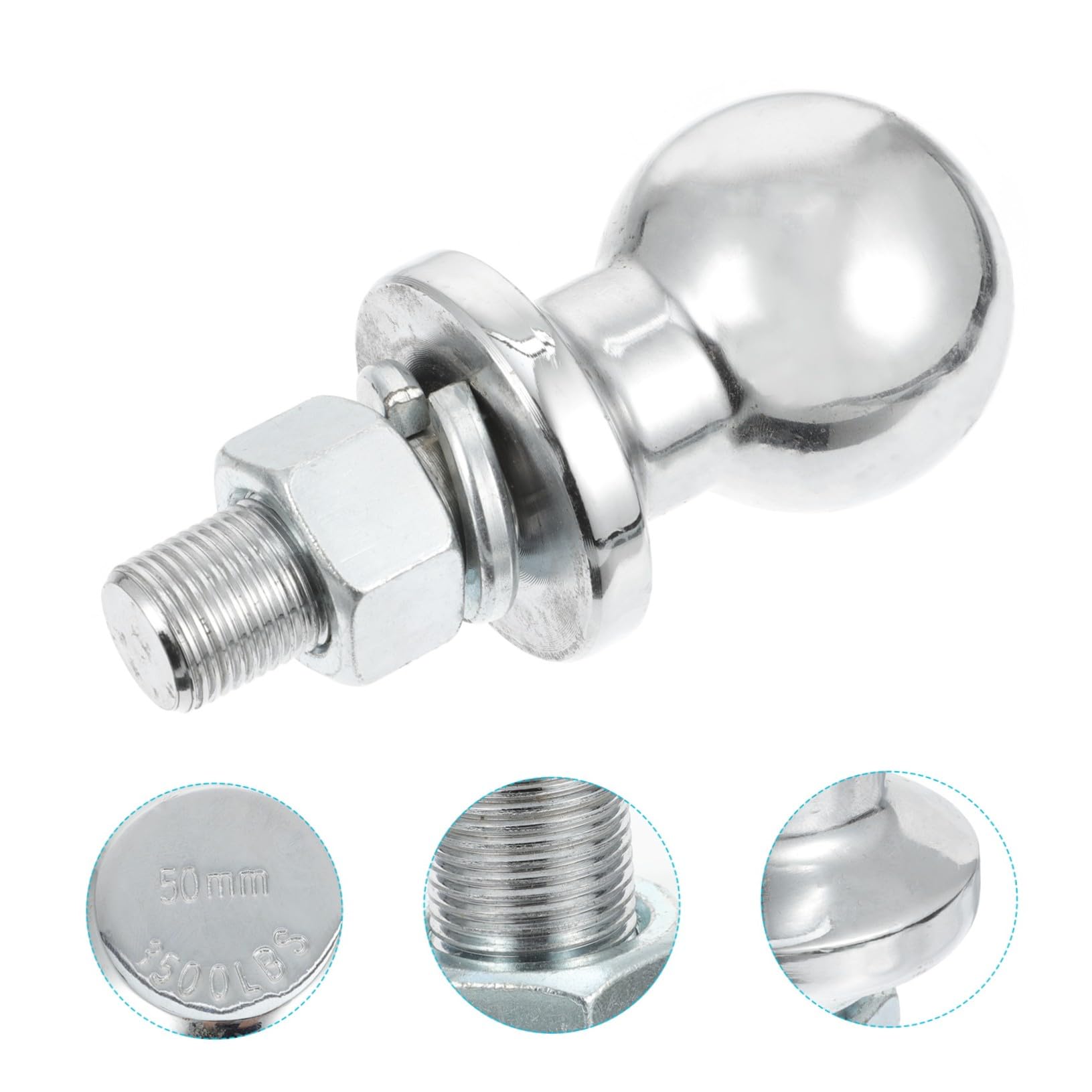 Hemobllo Boule Attelage pour Remorque Boule de Remorquage Standard de Rechange pour Attelage Automobile