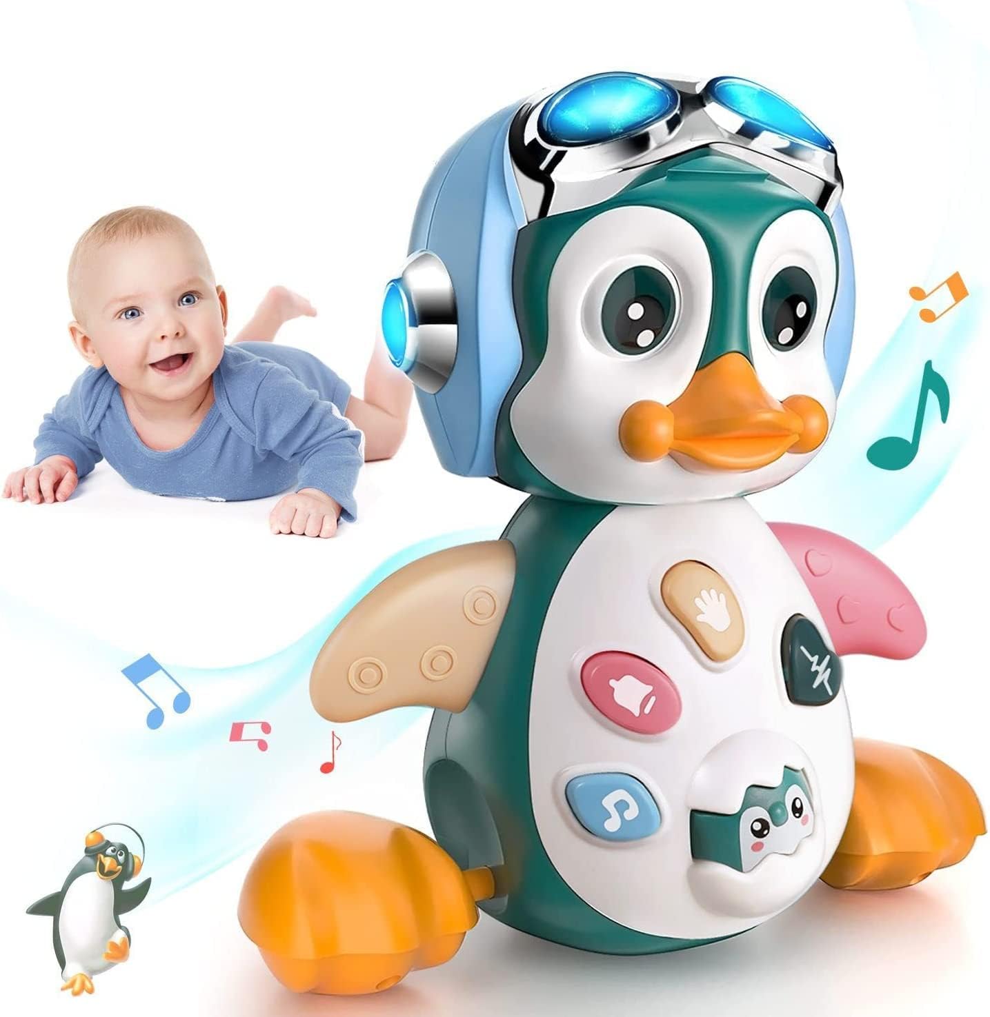 Rk Toys Baby Musical Penguin Toys Crawling Walking Moving Tummy time Ligh up Infant Toys 0-3-6 Months Baby Toys 6-12-18 Months Interactive learing toddles Toys Birthday Gift for Kids (B0CD4C9WZS) Amazon Price History, Amazon Price Tracker