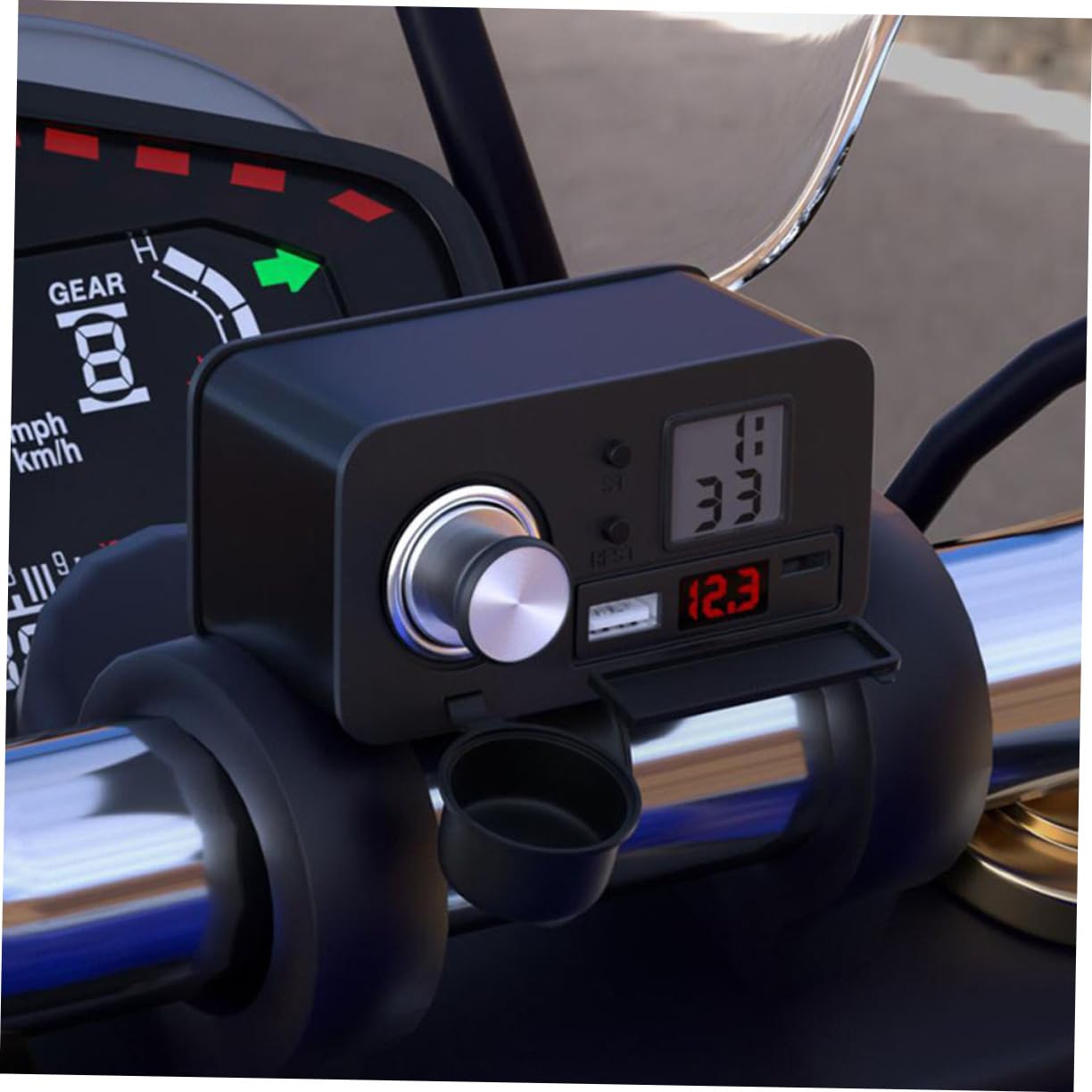 SHINEOFI Caricabatterie Usb Per Con Adattatore Per Accendisigari e Supporta Ricarica Rapida Per Telefoni e Tablet