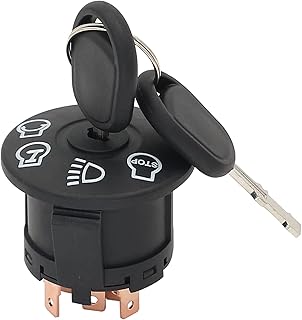 Ignition Starter Switch w/ 2 keys Replacement for MTD Cub Cadet 725-1741 925-1741/ AYP 163968 175566 175442/ Murray 94762/ John Deere GY20074/ Husqvarna 532193350/ Troy-Bilt Lawn Mower Tractor