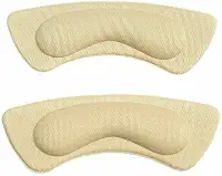 Almofadas de Calcanhar - 3 Pares de Forro Traseiro Bege Autoadesivo, Palmilhas de Sapato, Protetor de Cuidados Com os Pés, Acolchoamento Para Mulheres