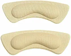 Almofadas de Calcanhar - 3 Pares de Forro Traseiro Bege Autoadesivo, Palmilhas de Sapato, Protetor de Cuidados Com os Pés, Acolchoamento Para Mulheres