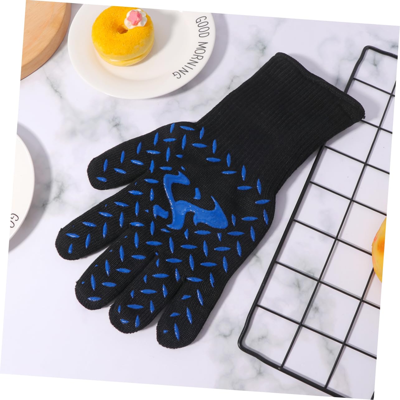 LIFKOME 3pièces De Cuisine Isolant Thermique Mitaine De Four Antidérapante La Chaleur pour Cuisson - Et Four Motif pour Pâtisserie Et Barbecue