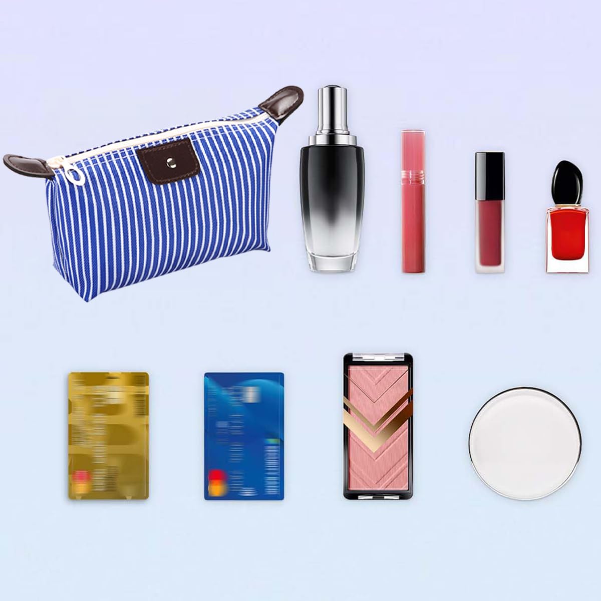 6 PCS Makeup Bags Travel Toiletry Bag Pouch Purse Mini Make Up Bags Zipper Pouch Cosmetic Bag Makeup Bag for Handbag Travel Accessory for Women Girls Travel Essentials - Image 4