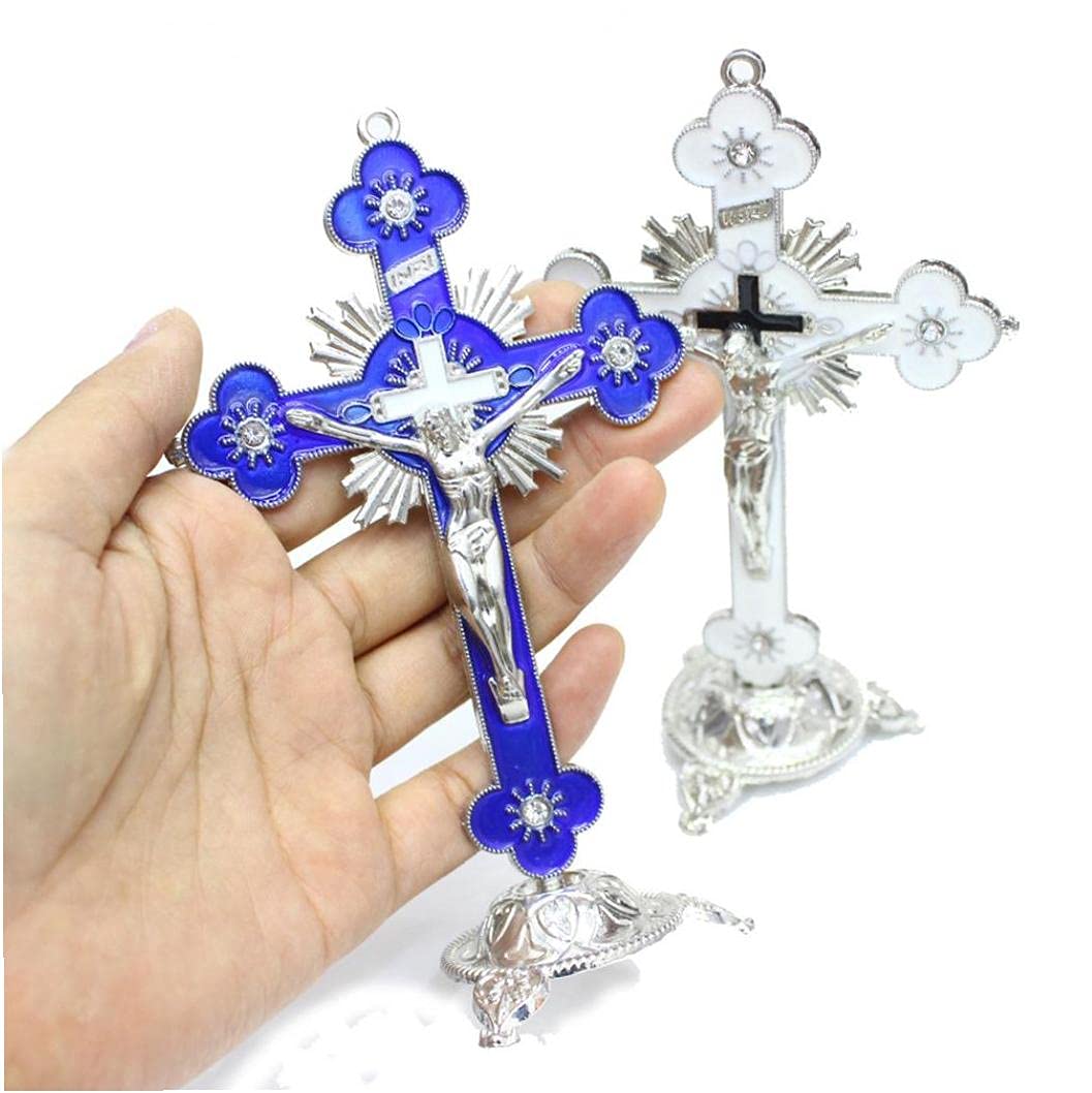 Statuina Gesù Con Croce - Resina, Decorazione Religiosa | Per Casa, Chiesa O Regalo - Foto 2