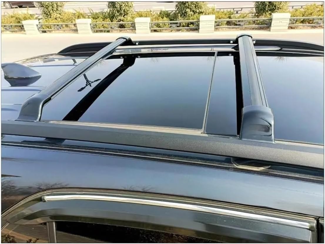 2PCS Aluminum Crossbar Cross Bars Lockable Compatible for GMC Acadia 2024 Luggage Carrier Roof Rail Rack Lockable