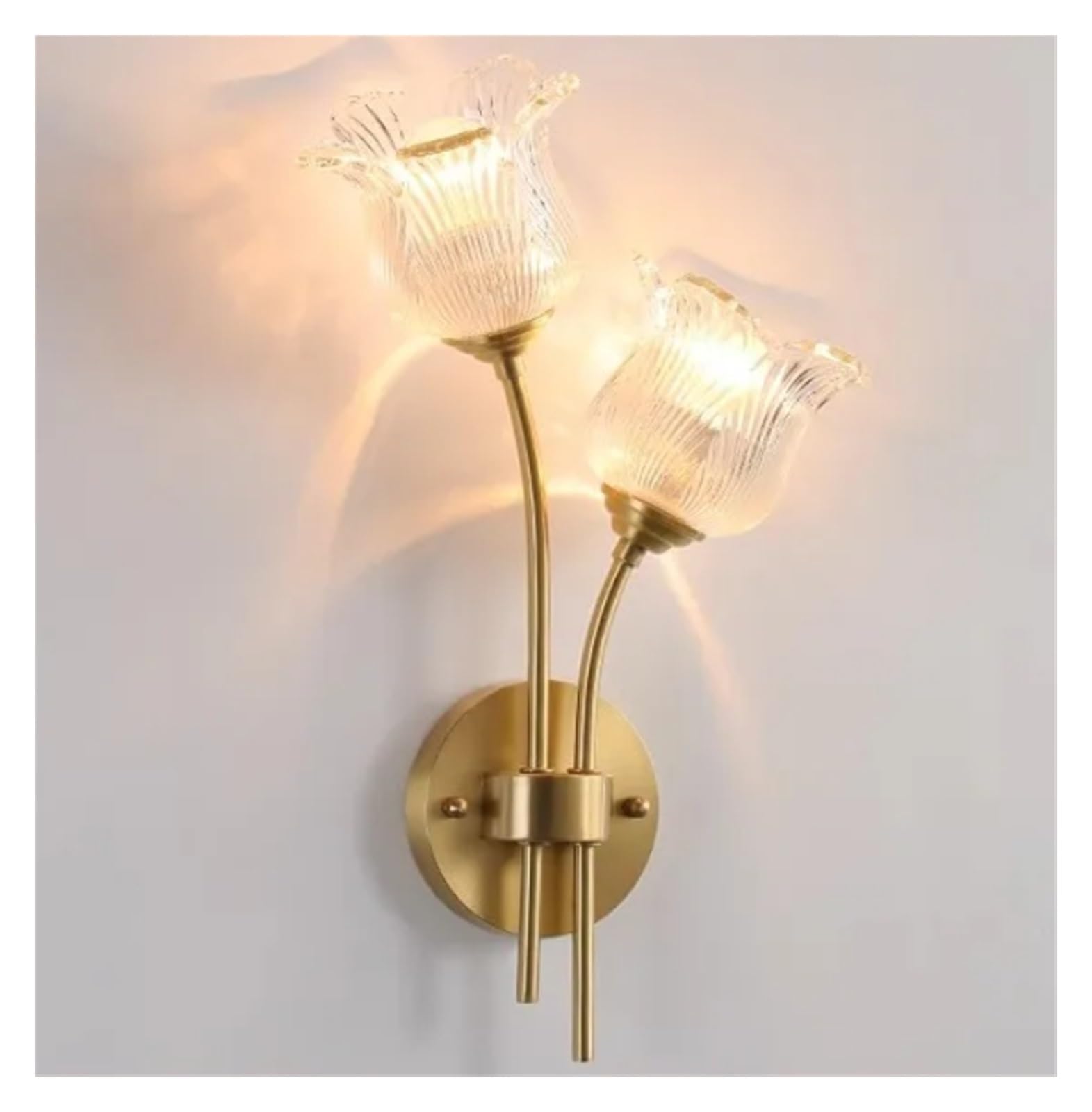 ASerZenith Background Wall Lamp Retro Crystal Lamp Bedroom Bedside Lamp Study Corridor Lamp,Copper-Astyle