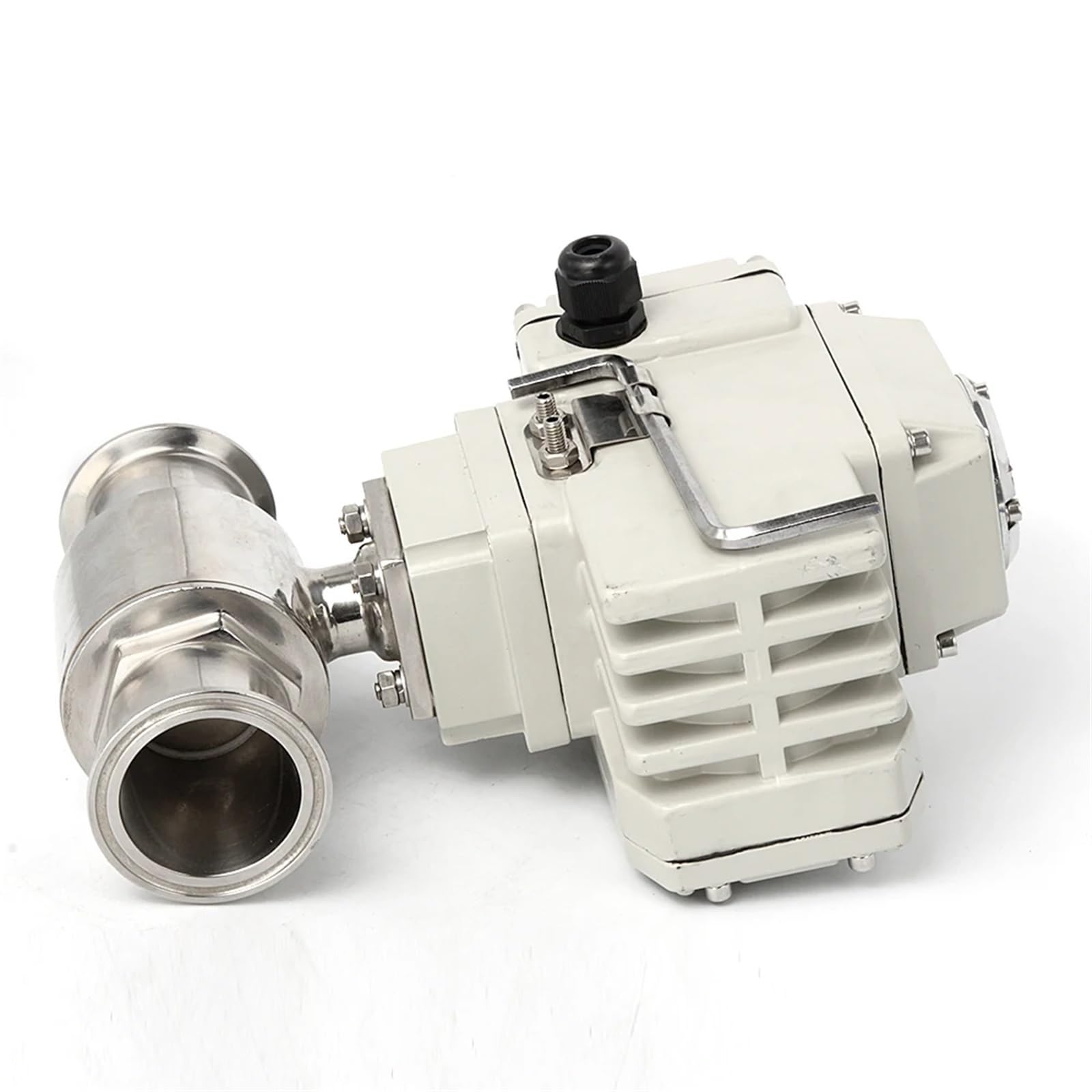 HYUJNAFZR 45mm Sanitary Stainless Steel Quick Connect Electric Ball Valve 220V 110V 12V 24V Clamp Type Quick-fit Through Ball Valves(110VAC)
