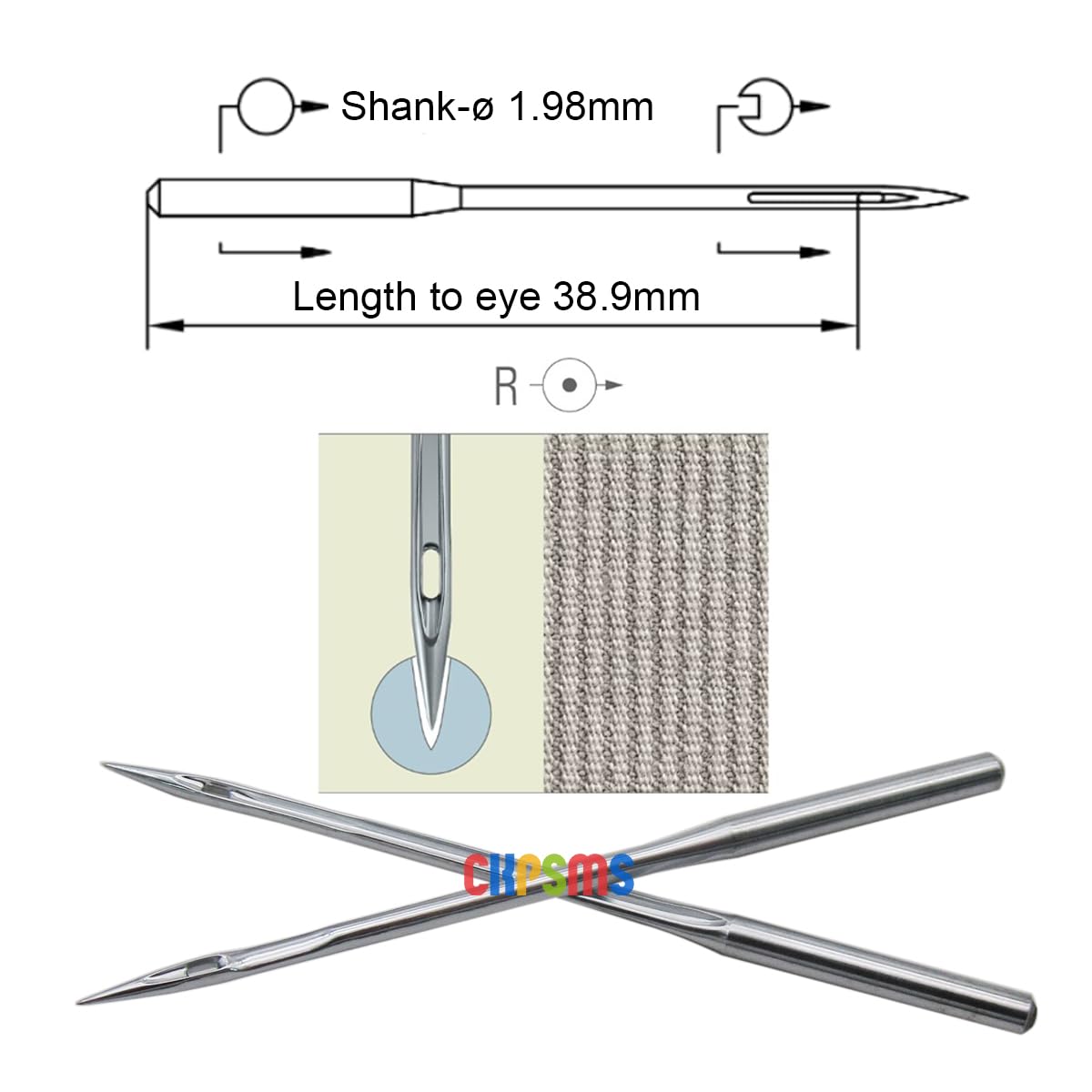 100 Stück Groz-Beckert Nähnadeln DPX5 12/80 - Professionelle Nähnadeln Set