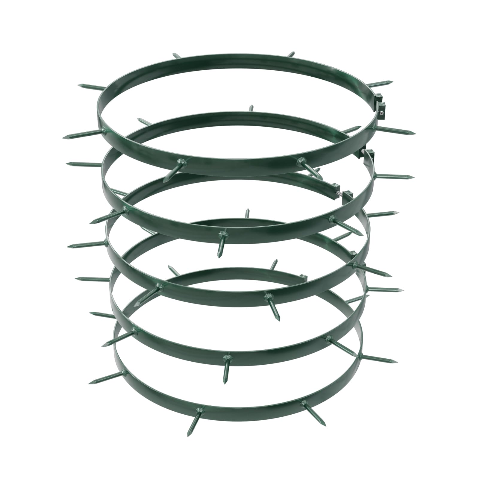 QLS Handels Aeratore per rullo da giardino, rullo rigeneratore, aeratore per prato, 5 pezzi, 40 cm, 8 mandrini