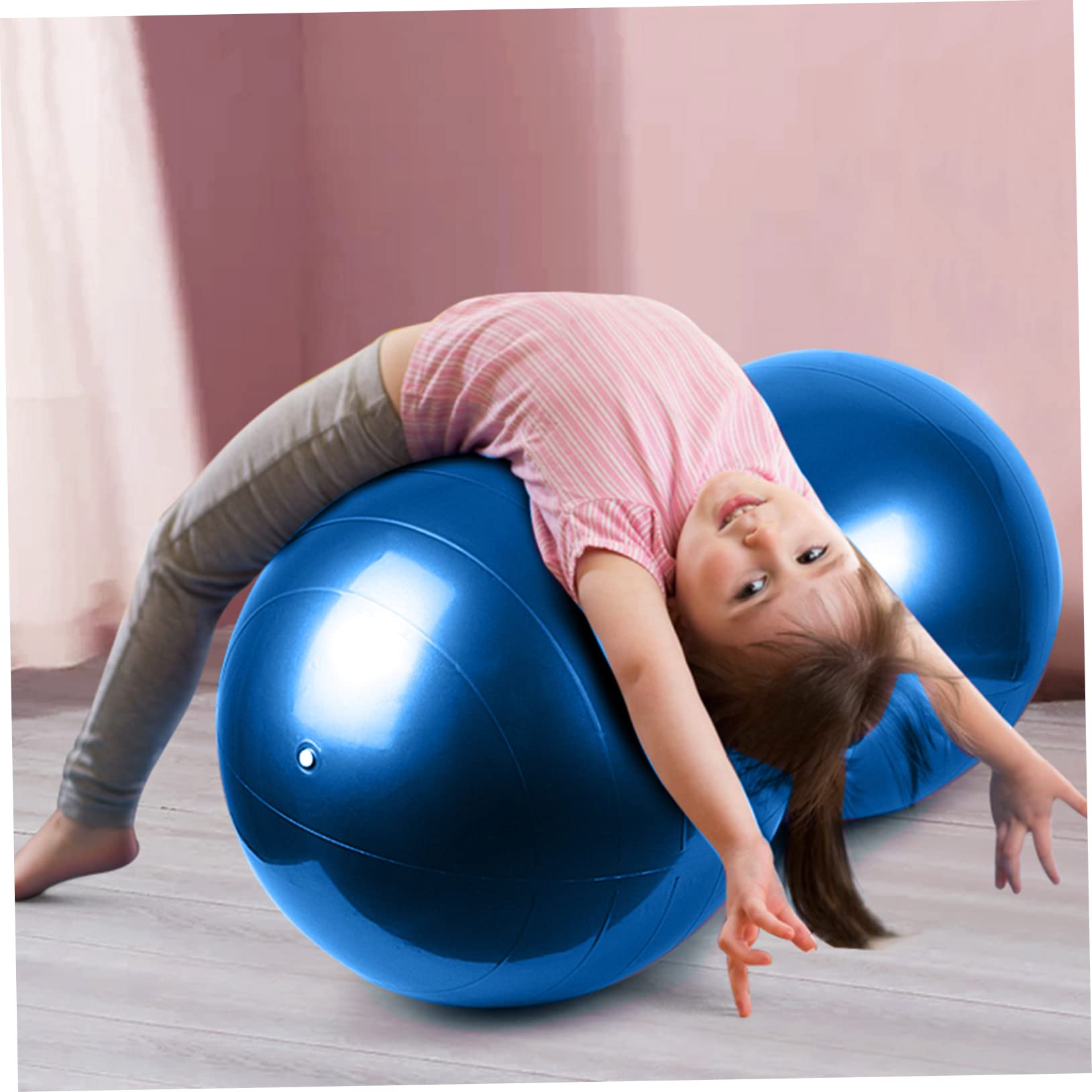 Abaodam Bola de Yoga Forma de Bola de Ejercicio Inflable Antiexplosión para Estiramientos y Tonificación Casa Gimnasio