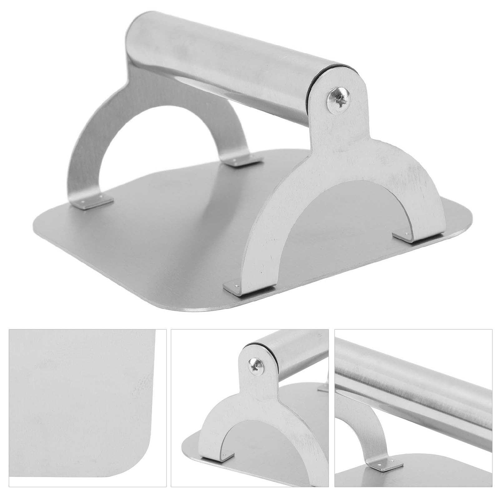 Burgerpresse Aus Edelstahl 304 - 14 Cm, Auch Als Speckpresse & Knoblauchpresse Nutzbar