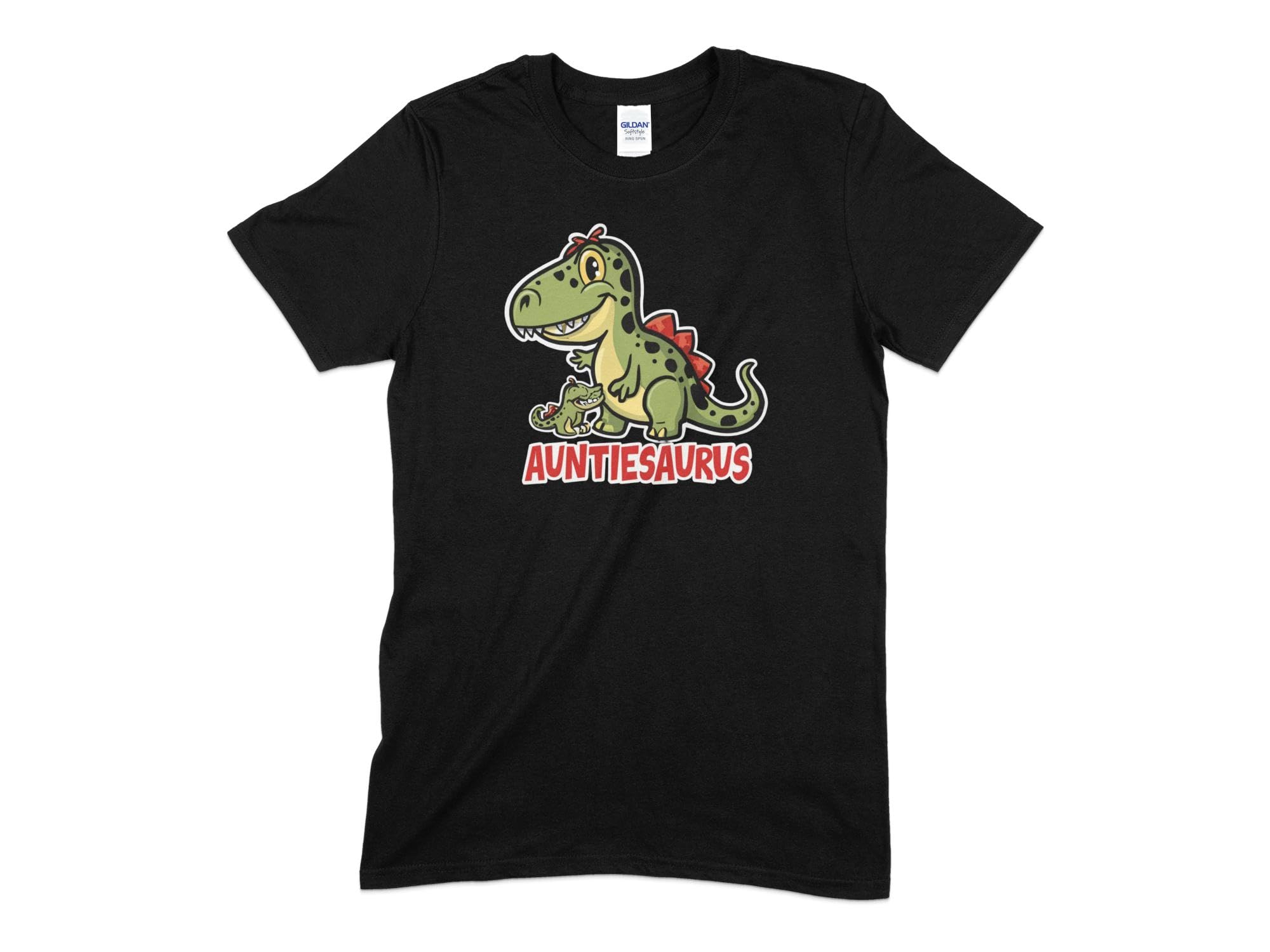 GenericAuntiesaurus T-Shirt, Cute Dinosaur Graphic Tee for Aunts, Funny Aunt Gift, Family Dinosaur Theme Shirt (Medium, Black)