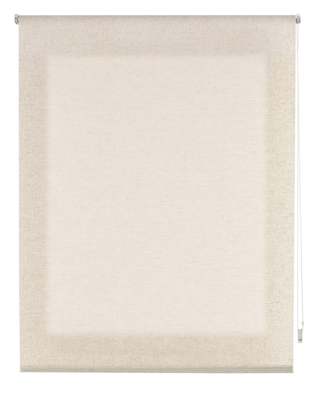 Estoralis THEOM Estor Enrollable Liso Translucido, Poliester, Lino, 130 x 200 cm