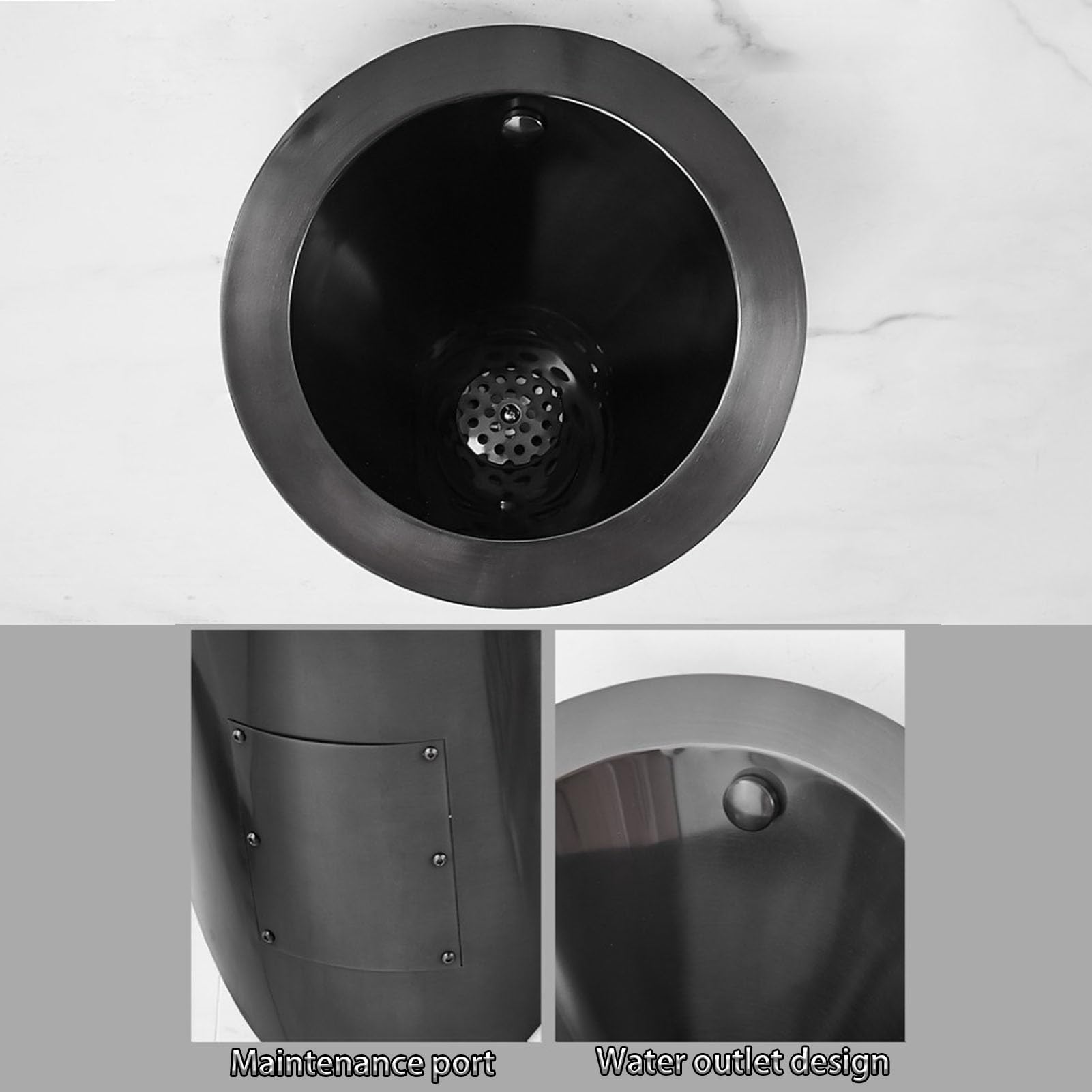 Orinatoio in acciaio inossidabile 304, orinatoio per uomo con valvola di scarico con sensore, orinatoio ad alta efficienza per servizi igienici pubblici commerciali, per casa/hotel/bar/aeroporto, arg