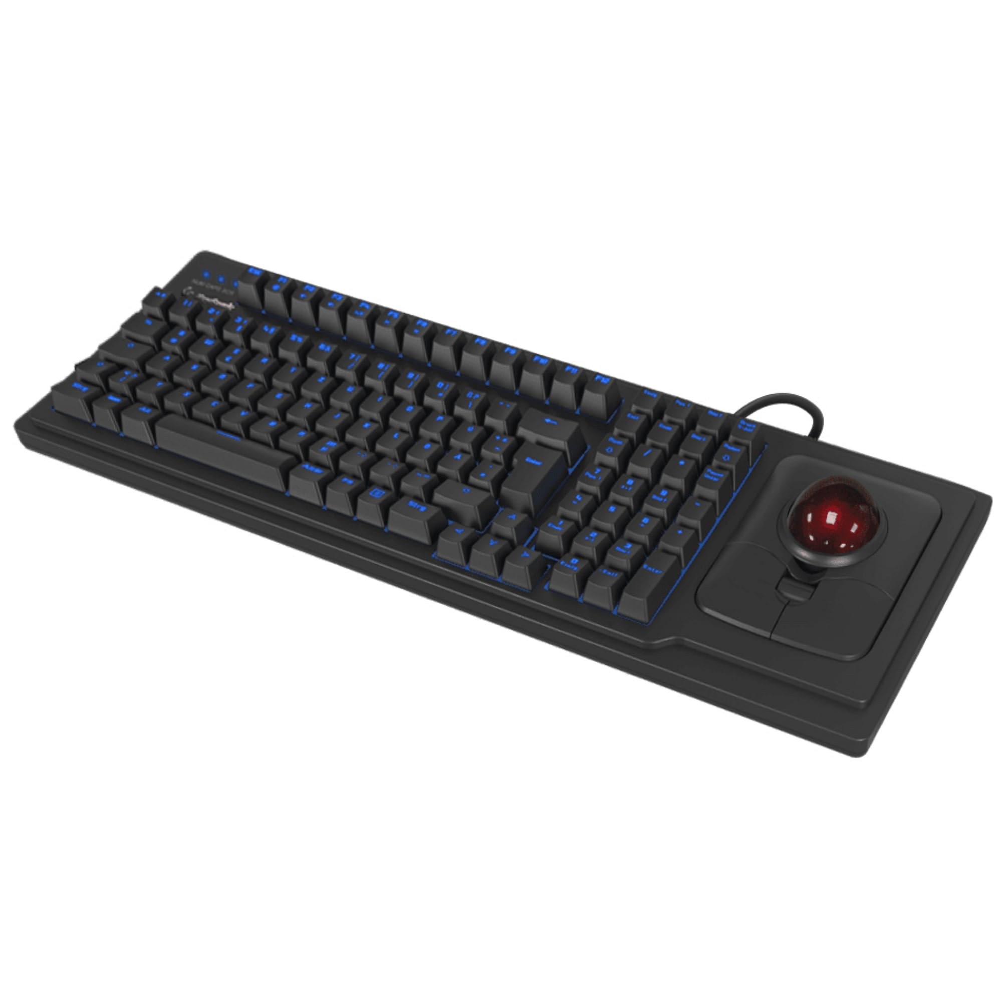 KeySonic TAS KSK-8202ELU-T, tastiera trackball, layout USA, colore: Nero