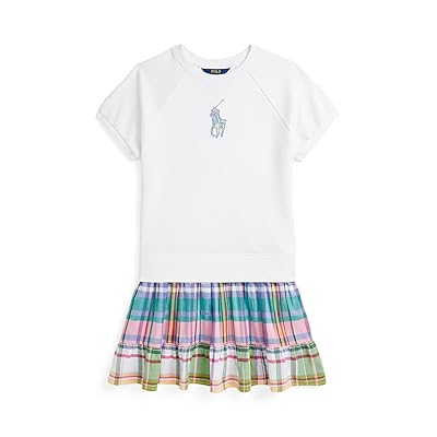 Polo Ralph Lauren Kids Big Pony Plaid Skirt Terry Dress (Big Kid) Girl