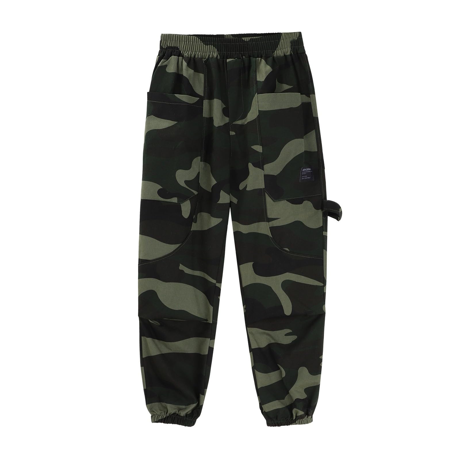 WINWUQB 2er-Pack Jungen Cargohose Casual Combat Camo