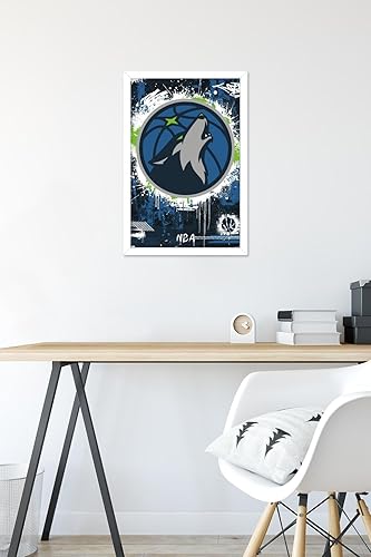 Vista 57 de Trends International NBA Minnesota Timberwolves - Póster de pared con logotipo Maximalist 23, 22.37 x 34.00 pulgadas, paquete de póster y clip