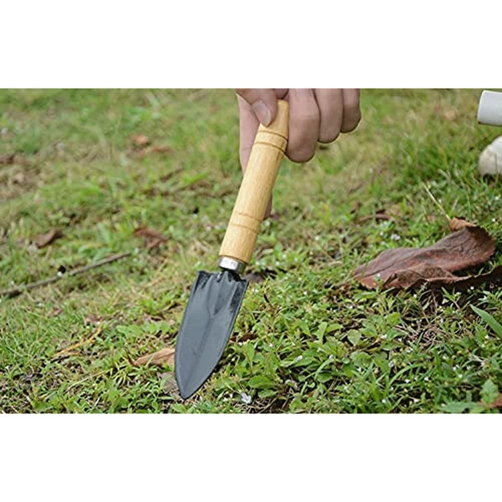 3 stück Gartenarbeit Werkzeug Set Mini Holz Griff Schaufel Kelle Gartenarbeit Werkzeuge for Blumen Sukkulente leitend Gartengeschenke für Frauen Männer