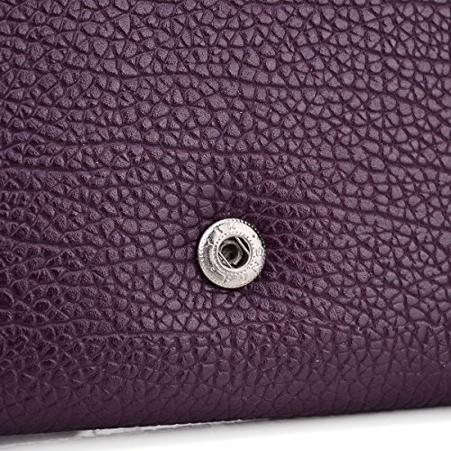 Kroo Clutch Wristlet Wallet For 5-Inch Smartphones - Retail Packaging - Purple With Leopard Spots #TOP5