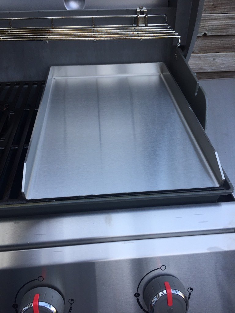 Edelstahl Plancha/Griddle-Plate/Bratplatte/Burger Platte (450 x 300 für Napoleon)