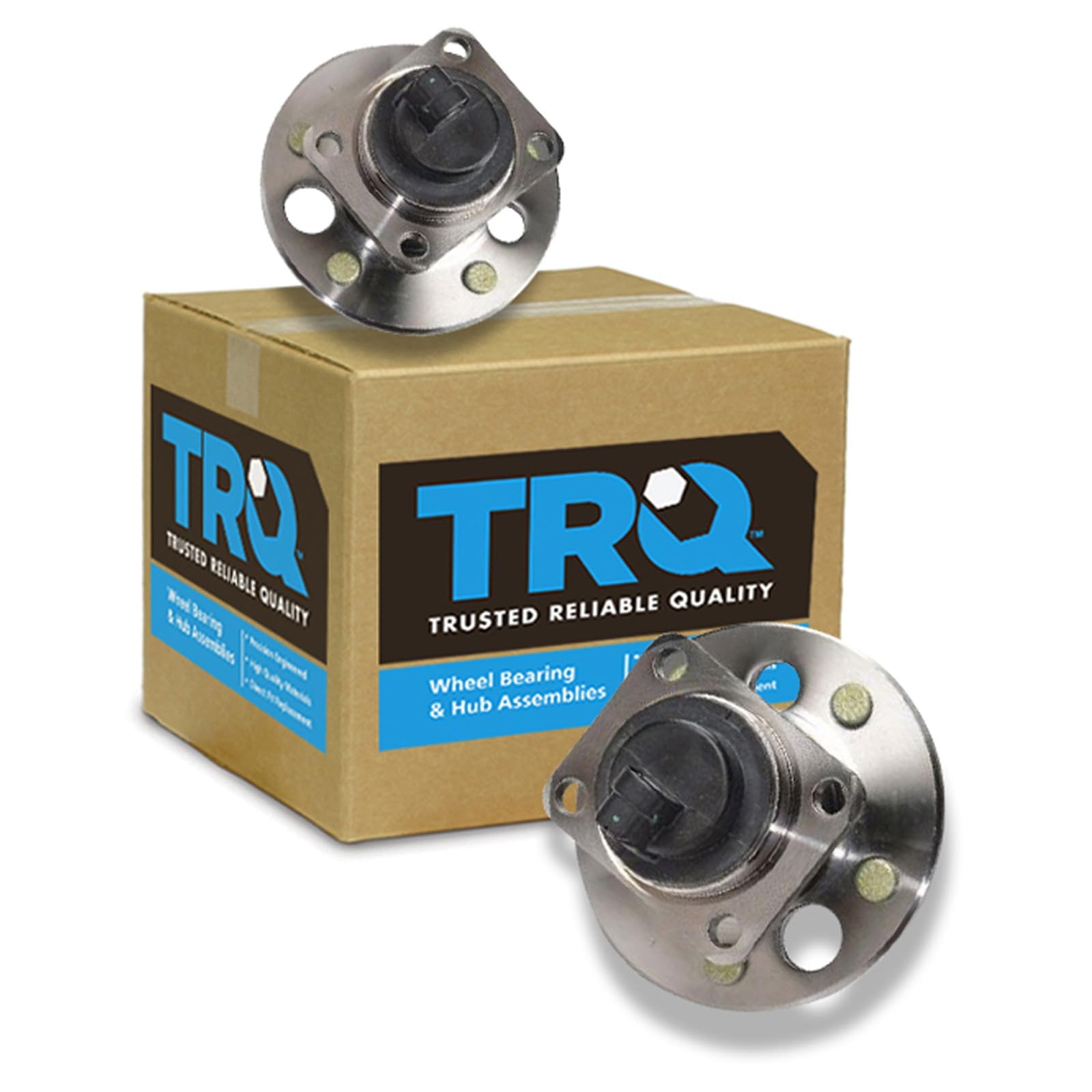 TRQ 2 Piece Rear Wheel Bearing &amp; Hub Assembly Set