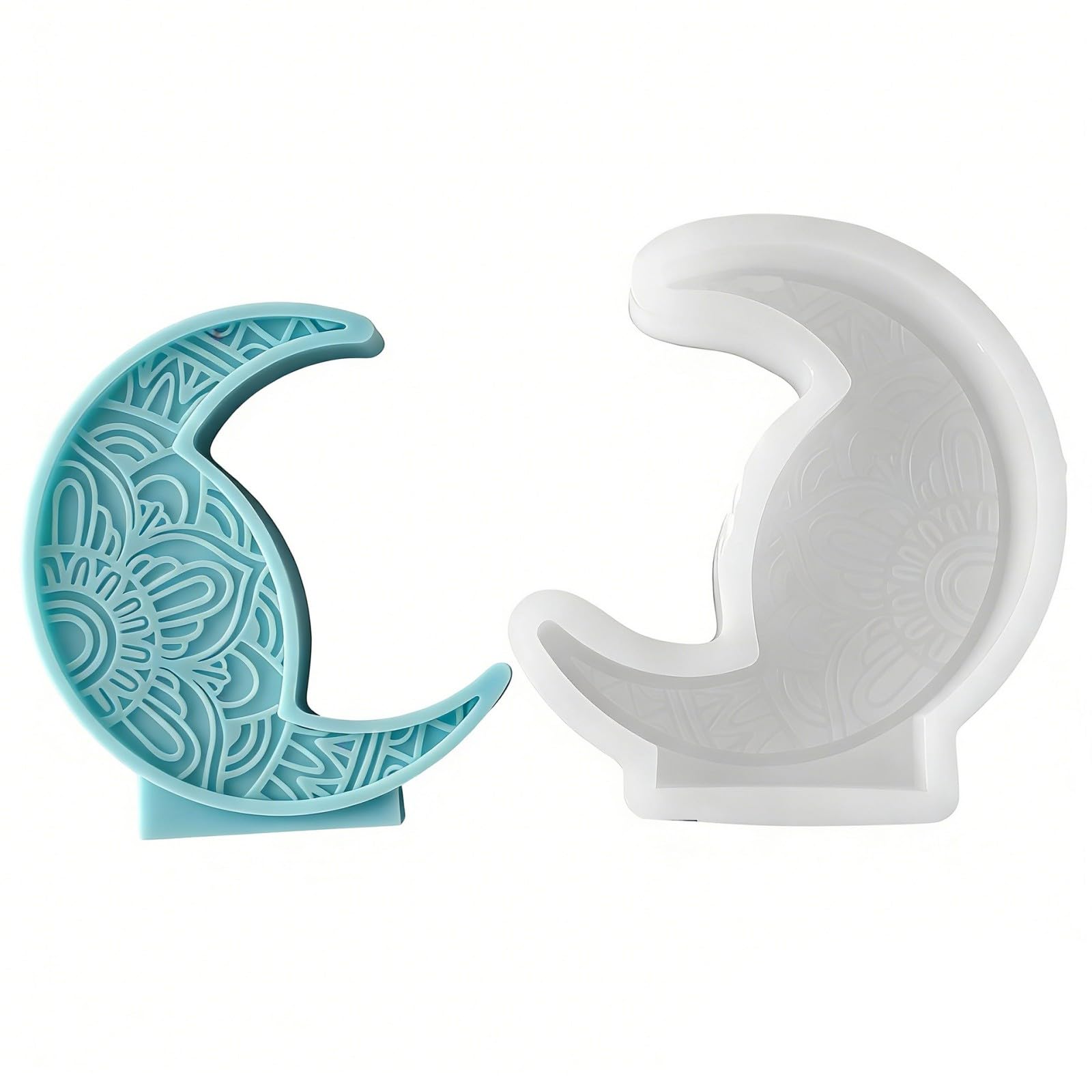 Xjdzineq Flexible Sturdy Silicone Fashion Accessory for Making Unique Moons Shaped and Home Decorations Castes Set Plasters Making Supplies