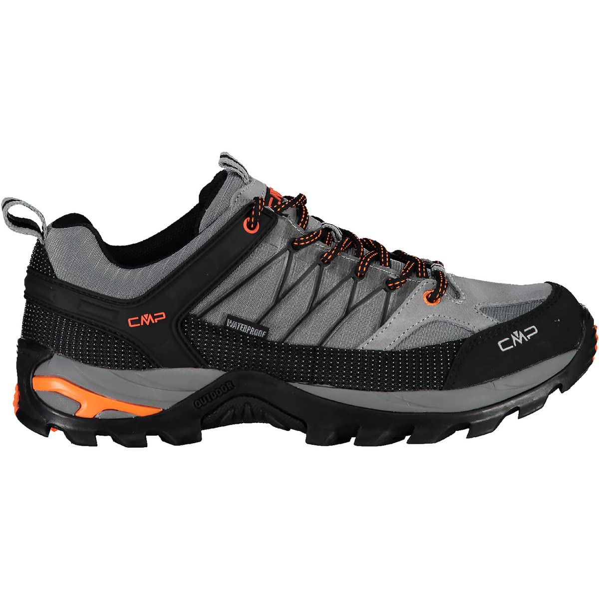 CMP Men's Rigel Low Trekking Shoes WP, Cement-Black, 5.5 UK