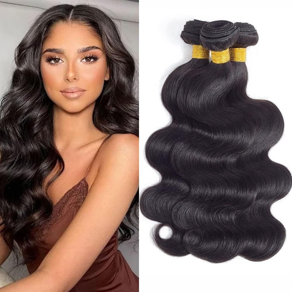 3 Faisceaux De Cheveux Humains Indiens Ondulés - 18 Pouces (45,72 Cm) - 100g Chacun - Texture Naturelle