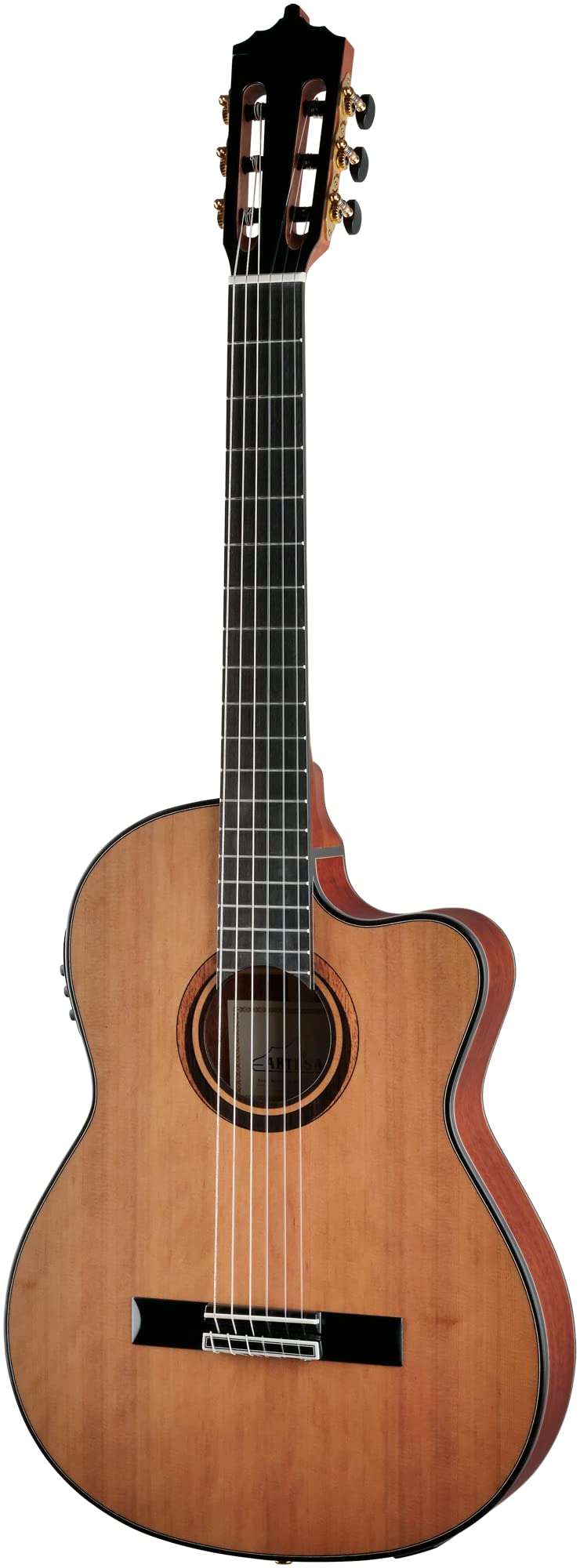 ARTESANO Gitara koncertowa, Nuevo Marrón Cut Thin, Preamp