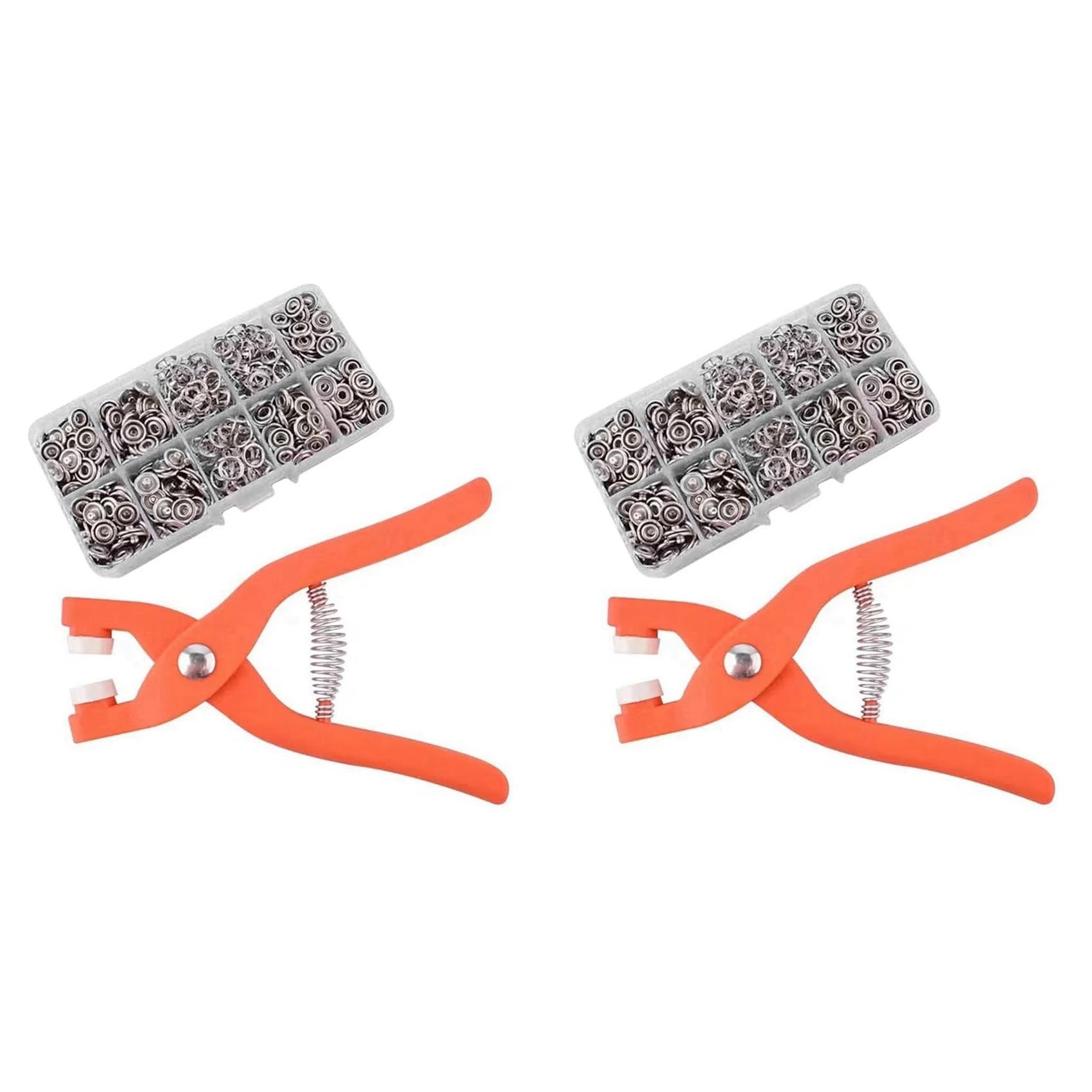 Hndhbfgrt 2X Five Claw Button Installation Tool Pliers Set Snap Button Sewing-Free Button Set for DIY Crafts.