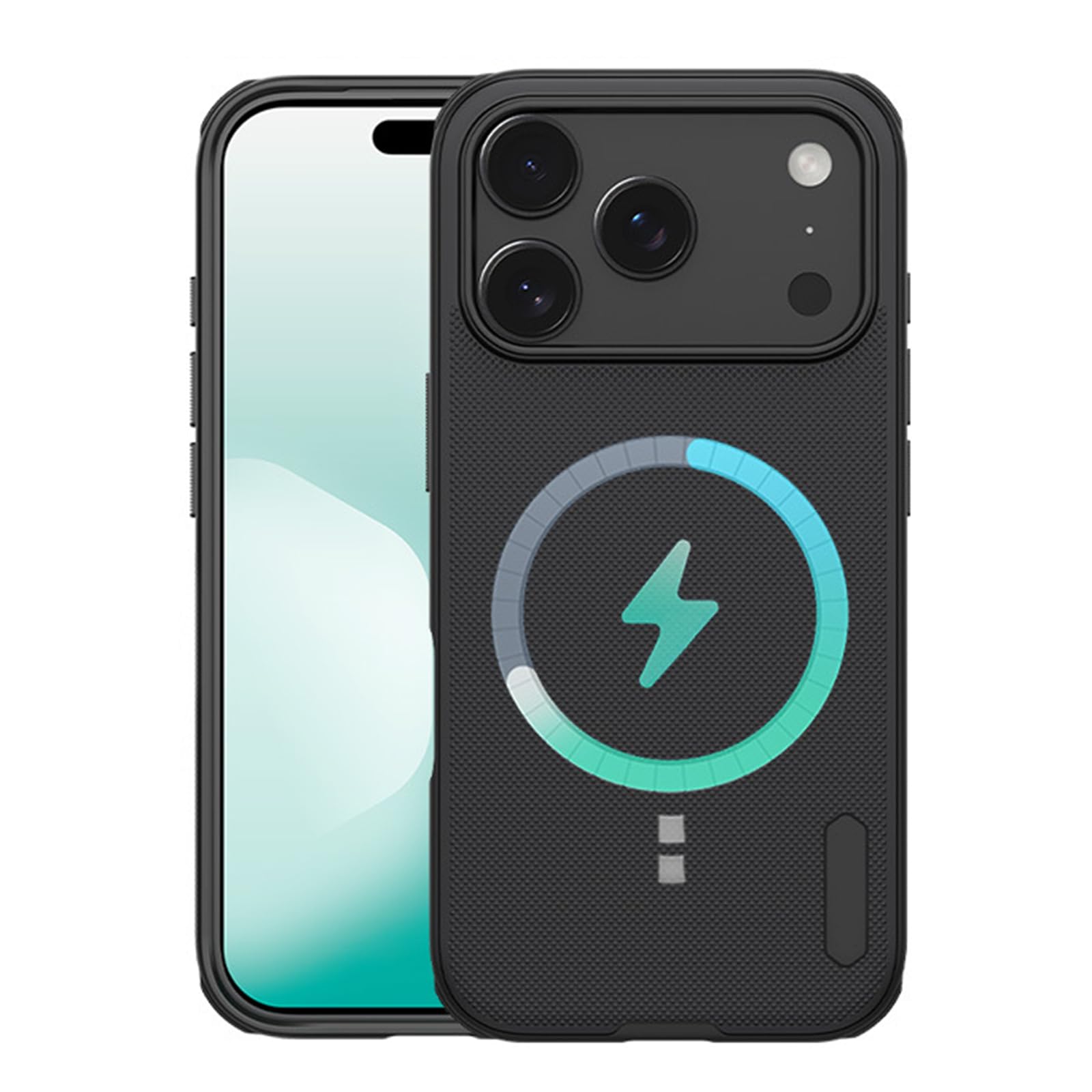 Magnetisch Hülle für iPhone 17 Pro Max/17 Pro/17 Air/17, Dünne Leichte Gefrostet rutschfest Schutzhülle Drahtlose Aufladung Handyhülle,Schwarz,17 Pro