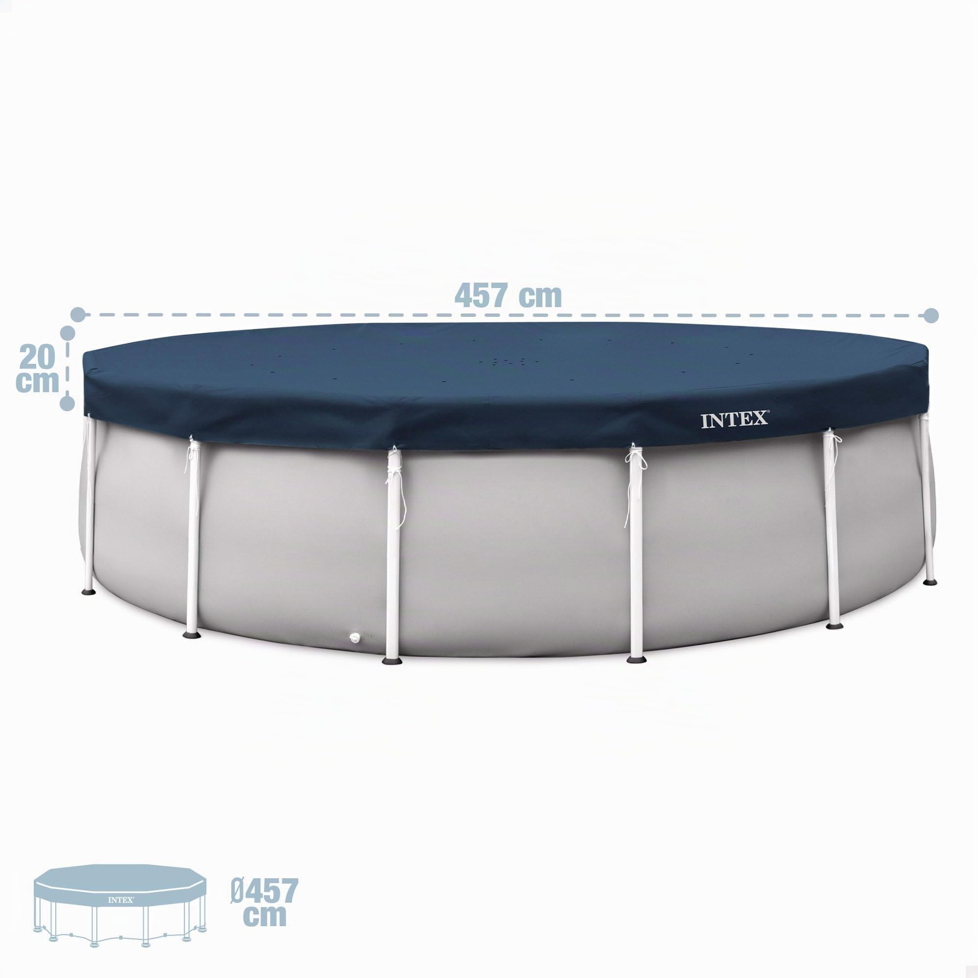 Intex - 28083 - Bâche Hiver Piscine Ronde diam 4,57m - Epaisseur 50/100
