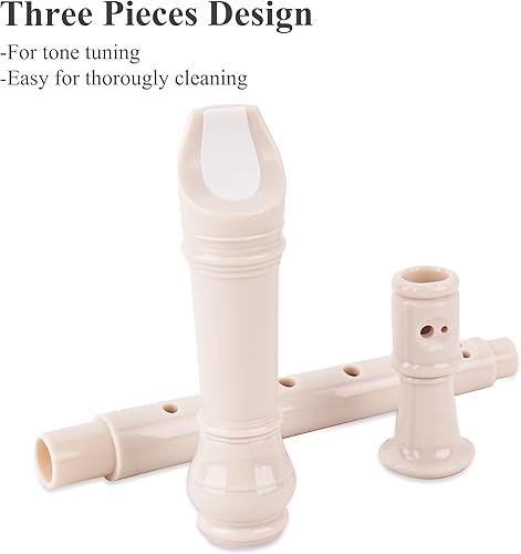 Miniatura 49 de Flauta para principiantes, niños y adultos, 8 agujeros, soprano, con varilla de limpieza y funda de cuero para estudiantes, entretenimiento en casa