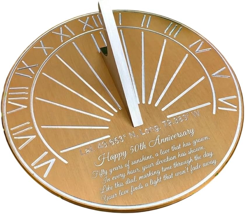 Wedding Anniversary Sundial Gift - Him, Her Parents Or Couples Celebration Git - Home Or Garden Decor (30th Anniversary)