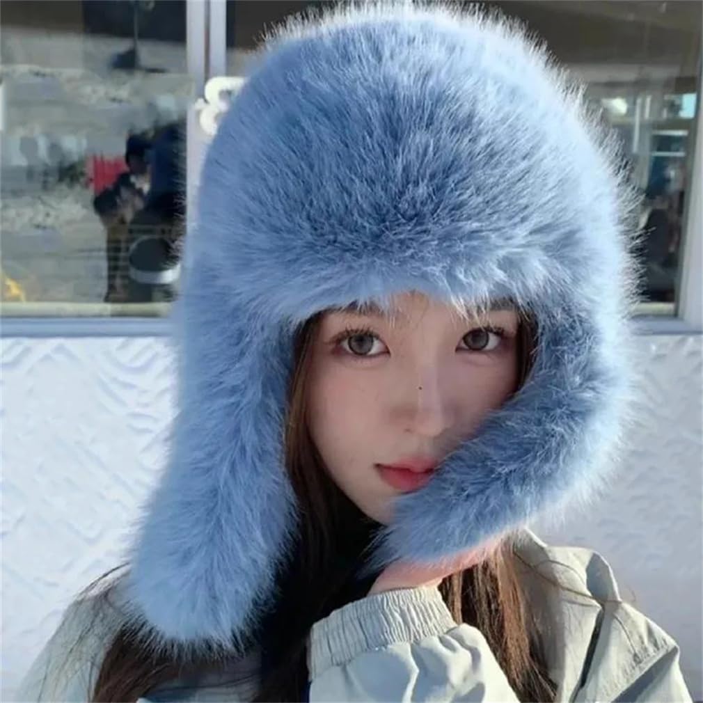 Cappello da neve invernale da donna cappelli pelosi spessi antivento paraorecchie caldi cappelli da sci vacanze
