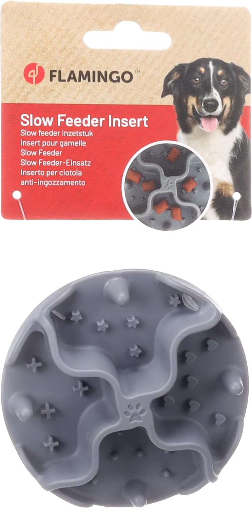 SLOW FEEDER INSERT WOOPY GRIJS DIA 10CM