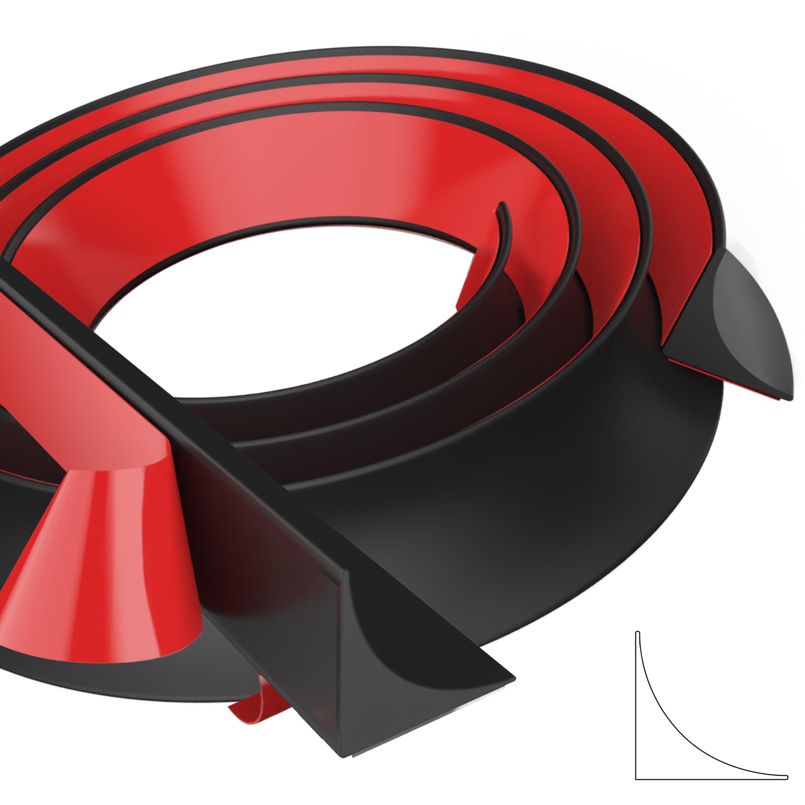NUTKIT 1M Silicone Shower Tray Sealing Strip, Bath Sink Edging Edge Seal Trim for Gap Cover Caulk, Shower Threshold Water Barrier, Tile Edge Caulk Trim for Bathroom,Bathtub,Countertop,Kitchen(Black)