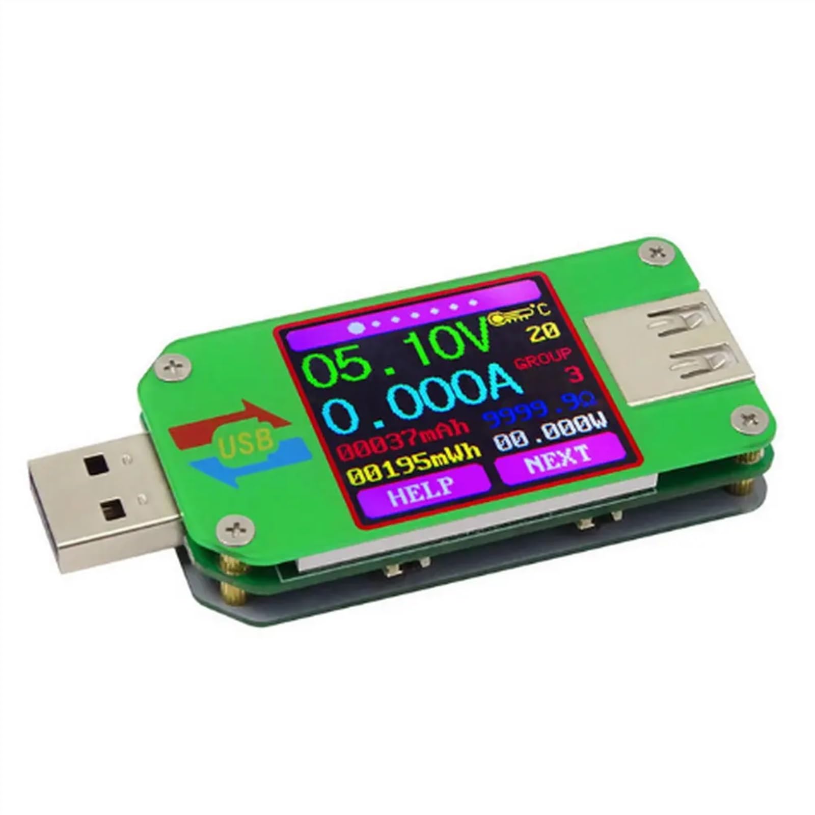 UM24/UM24C/UM34/UM34C do testera USB 3.0: cyfrowy woltomierz DC, amperomierz, czujnik napięcia i prądu elektrycznego (UM34C)