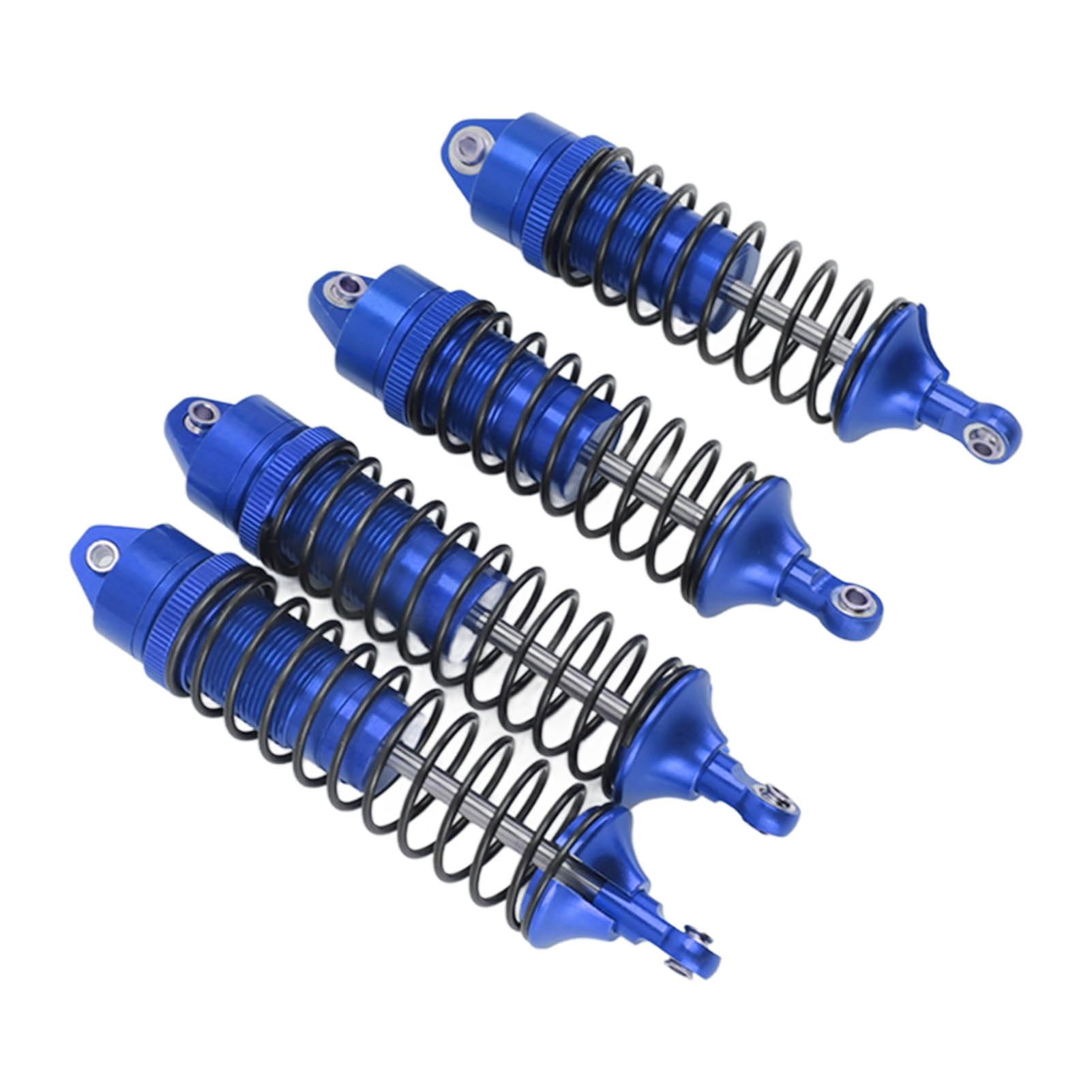 4 szt. Przedni tylny amortyzator Sprężyny ze stopu aluminium Akcesoria do amortyzatorów Amortyzacja Pasuje do samochodu SLASH 1/10 RC do gier i zawodów na świeżym powietrzu (Blue)