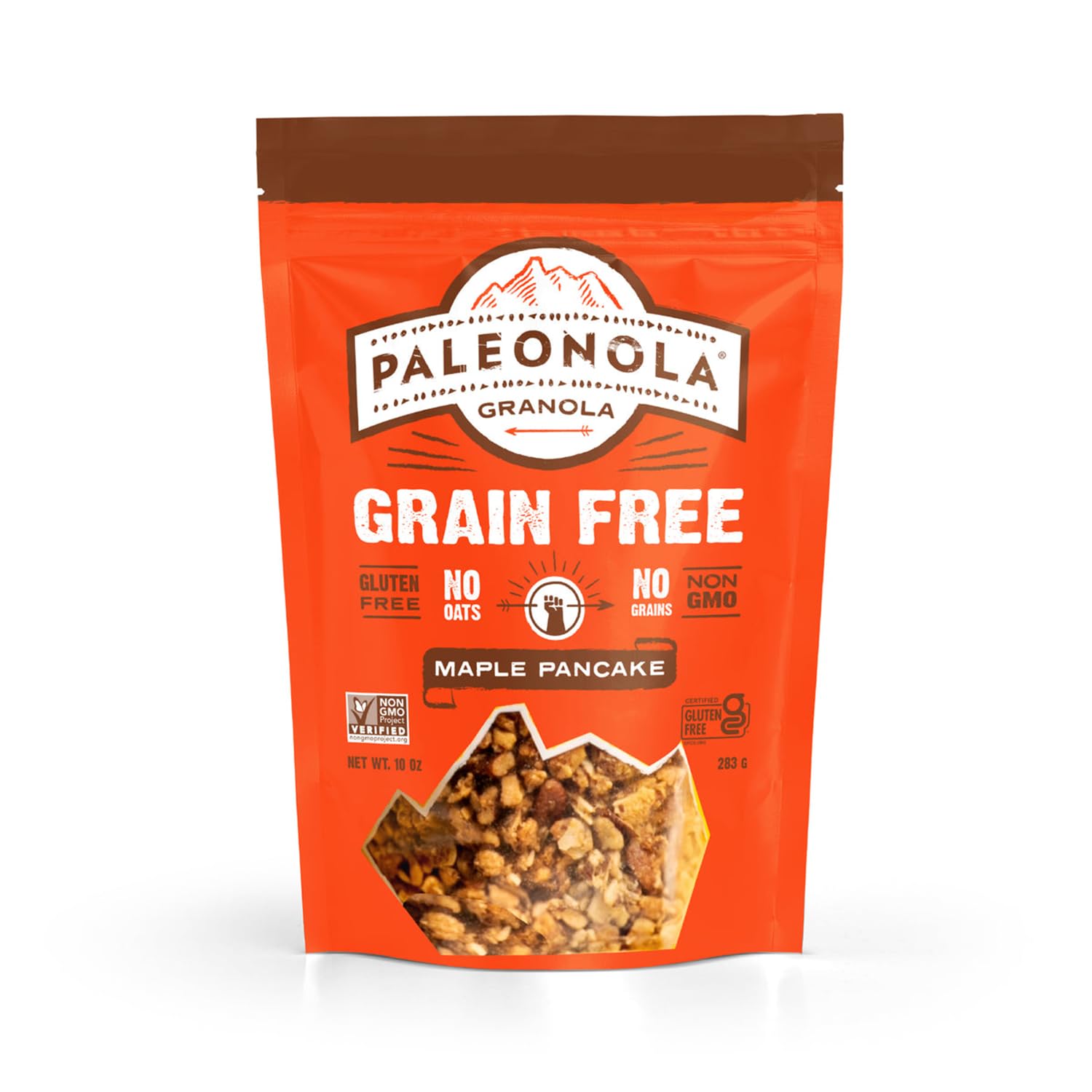 Maple Pancake Grain Free Granola, 10 Oz Resealable Bag (Pack of 1) - Grainless Paleo Granola Blended w/Organic Maple Syrup, Almonds, Pepitas, Pecans, & Vanilla Extract - Gluten & Dairy Free