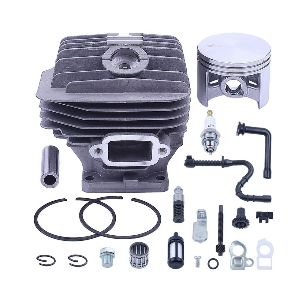Kit de pistón Cilindro 52 mm Compatible con MS460 046, Filtro Aceite, ajustador Cadena, Accesorios for Motor Motosierra 2 Tiempos Reparar