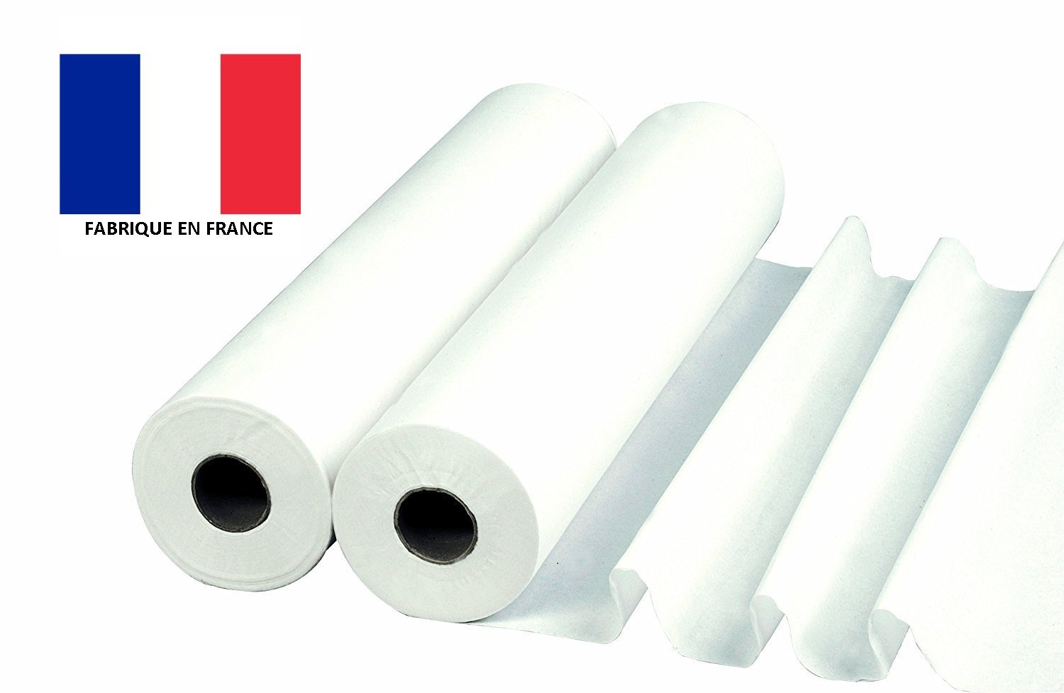 LCH – Draps d’Examen – Résistants – Absorption Optimale – Pré-Découpés tous les 35 cm – Largeur 50 cm – Livraison par Rouleaux de 12