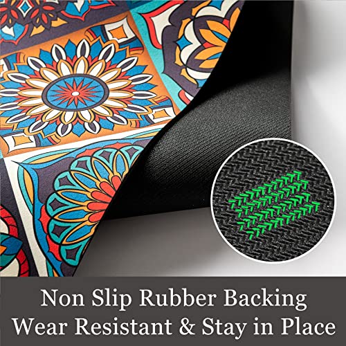 Melajia Kitchen Rugs Sets Of 3 Non Slip Washable With Rubber Backing Kitchen Mats Set For Floor Easy To Clean Low-Profile Runner Rug For Hallway Entryway Bathroom Laundry Room #TOP3